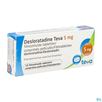 DESLORATADINE TEVA 5 MG FILMOMH TABL 10 X 5 MG