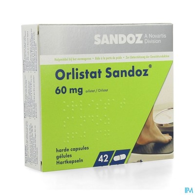 ORLISTAT SANDOZ HARDE CAPS 42 X 60 MG