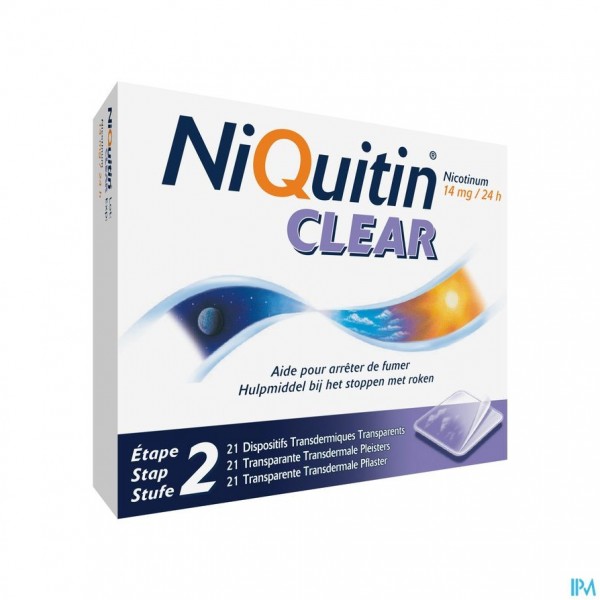 NIQUITIN CLEAR PATCHES 21 X 14 MG