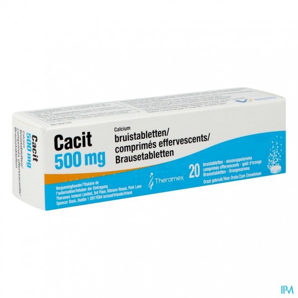 CACIT 500 BRUISTABLETTEN TUBE 20X500MG