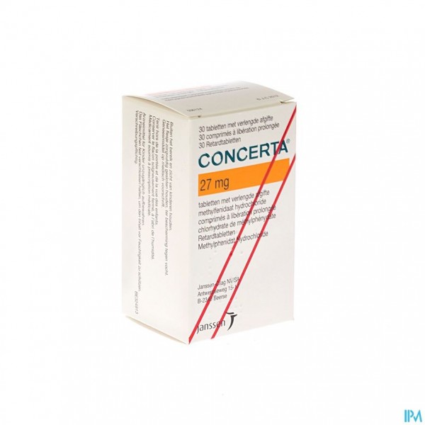 CONCERTA TABL 30 X 27 MG