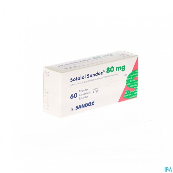 Sotalol Sandoz Comp 60 X 80mg