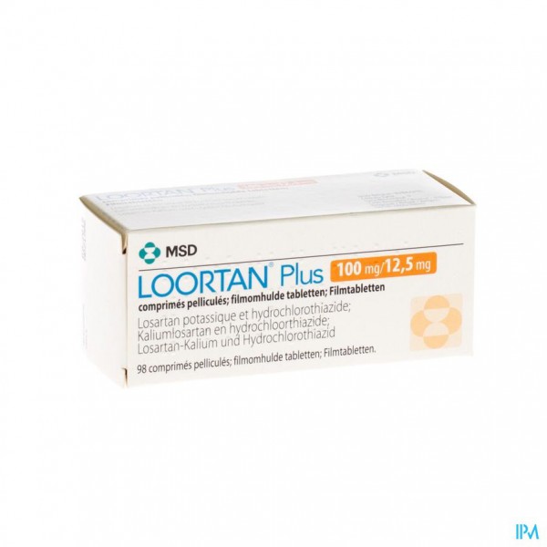 LOORTAN PLUS 100 MG/12,5 MG FILMOMH TABL 98 | Apotheek Thiels