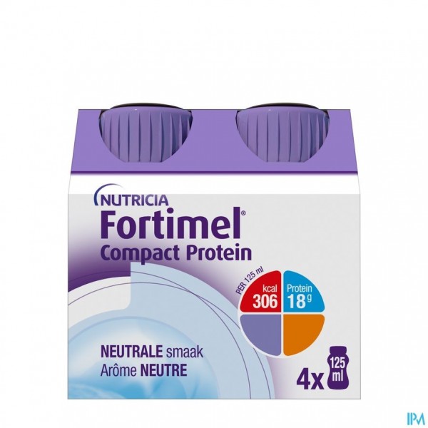 FORTIMEL COMPACT PROTEIN NEUTRAAL 4X125ML