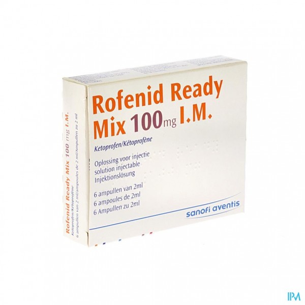 ROFENID READY MIX AMP 6 X 100MG/2ML